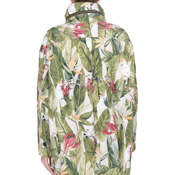 Woolrich keen longth coat flower and leaves print - Picture 6 of 8